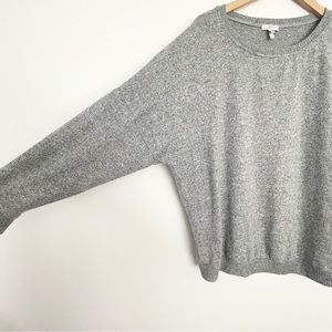 Joie Jennina Drop Shoulder Super Soft Sweater Grey Large